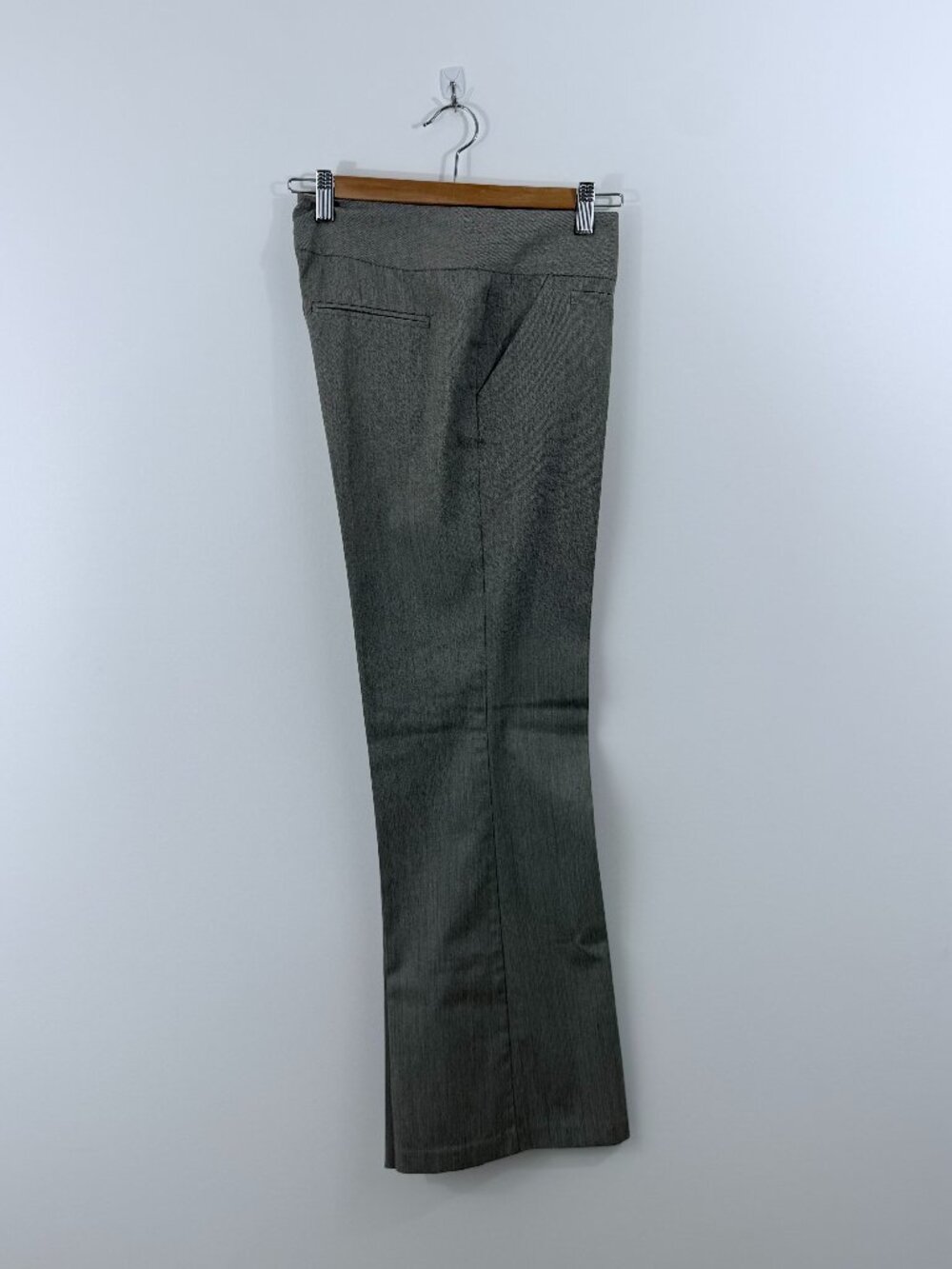 Studio Y Gray Textured Wide-Leg Dress Pants / Trousers - Size 7/8